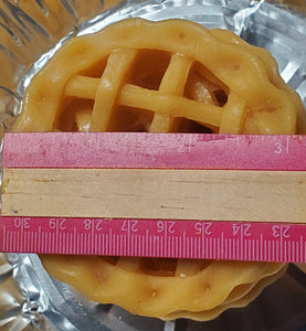 3 Inch Lattice Pie Toppers Candle Wax Embeds