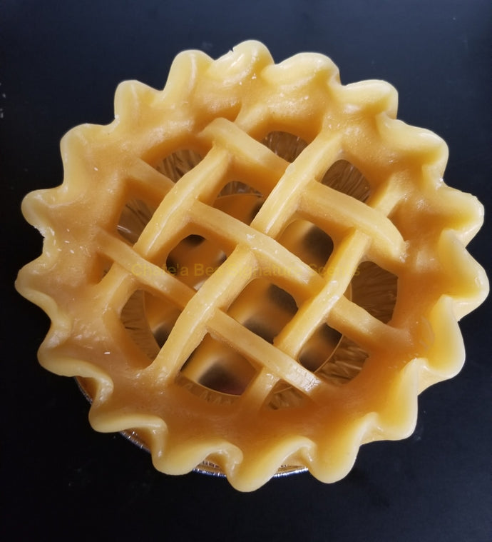 5Inch Lattice Crimp Pie Topper Candle Wax Embeds