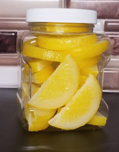 Handpainted Lemon Slice Candlewax Embeds