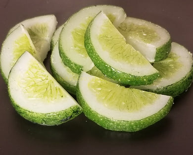 Handpainted Lime Slices Candlewax Embeds