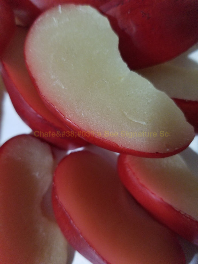 Hand Painted Red Apple Candlewax Embeds