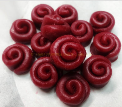 Mini Red Velvet Cake Rolls Candle Wax Embeds