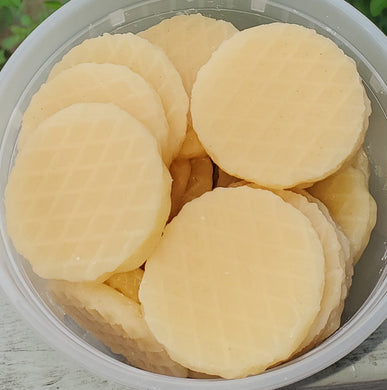 MINI VANILLA CREAM WAFER COOKIE candle wax EMBEDS Embeds