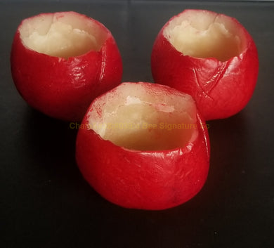Custom Hand Painted Apple Bowls Candlewax Embeds