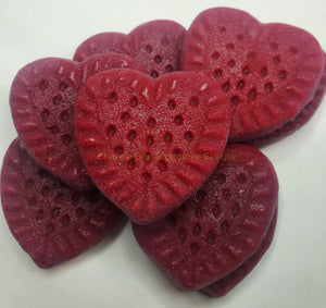 Red Velvet Cake Heart Cookie Candlewax Embeds