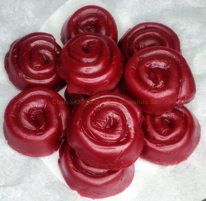 Red Velvet Cake Rolls Candle Wax Embeds