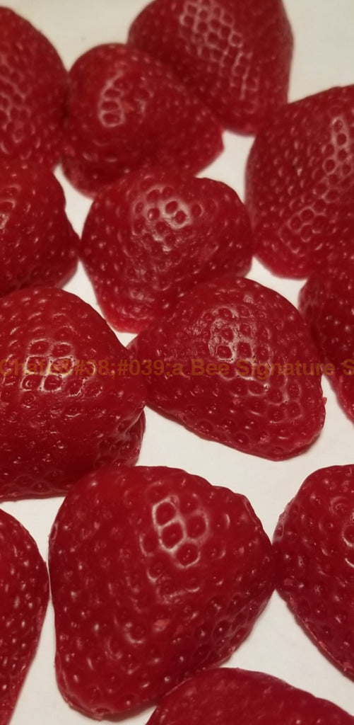 Strawberry Halves Candlewax Embeds