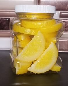 Handpainted Lemon Slice Candlewax Embeds