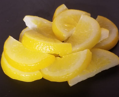 Handpainted Lemon Slice Candlewax Embeds